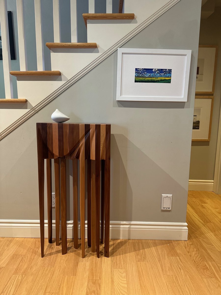 MatticksGallery's tweet photo. Introducing NEW ARTIST David Flynn. David's work can be viewed in the Gallery or online
'12 Leg Table'
36" X 18" X 8"
Cedar wood table, hand carved
*pickup in store only if purchasing online
https://t.co/HsWHyhodfM
#newarrivals #newartist #cedar #cedarwoodtable #cedartable https://t.co/ou6ocdFfD3