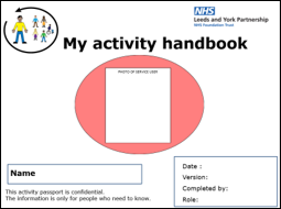 InvolveLYPFT's tweet image. Today’s Co-production success story is ‘My activity handbook’. Dom worked with some of our occupational therapists. Together they developed a handbook to help people with learning disabilities take part in the things that are important to them #coproductionweek @LeedsandYorkPFT
