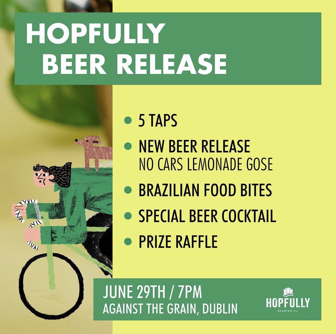 Teach Tábhairne Ag Teacht (@againstgraindub) on Twitter photo No Cars Lemonade & Coconut - Part of the <a href="/hopfullybrewing/">Hopfully Brewing Co.</a> Gose series, this Fruited Gose is inspired by the Brazilian Limonada drink!! Brewed with a generous amount of Lime Juice and Coconut resulting in a tropical summer refreshment 🥥🍋🌴🍋🥥 No Cars Lemonade & Coconut - Part of the <a href="/hopfullybrewing/">Hopfully Brewing Co.</a> Gose series, this Fruited Gose is inspired by the Brazilian Limonada drink!! Brewed with a generous amount of Lime Juice and Coconut resulting in a tropical summer refreshment 🥥🍋🌴🍋🥥