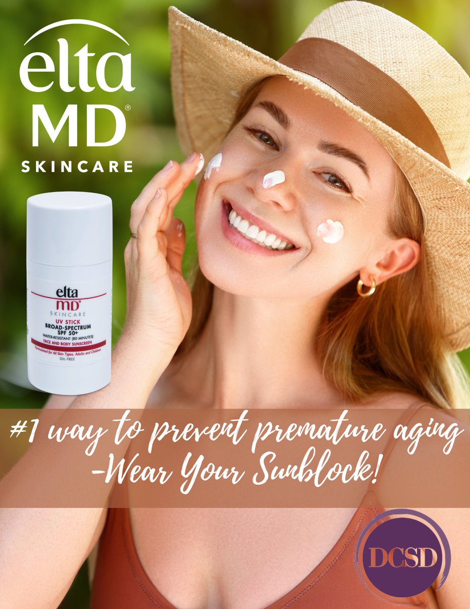 Prevent premature aging with the #1 dermatologist-trusted, recommended & personally-used professional sunblock, EltaMD®! 
Noncomedogenic, Paraben-Free & Perfect for Skin Sensitivities.