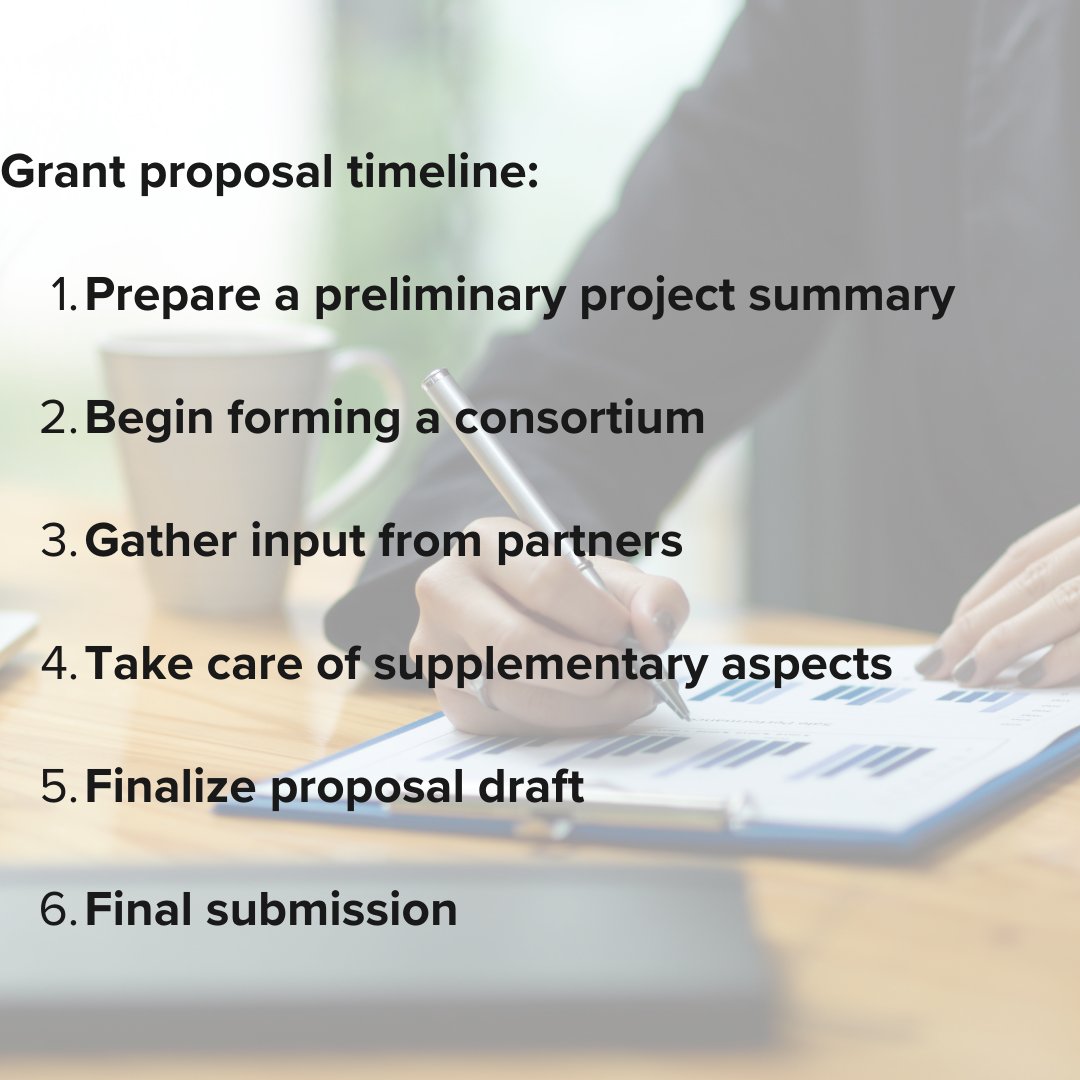 Developing a successful grant proposal involves specific steps and timelines. 

More information in our blog here:linq-consulting.com/post/timeline-…

For expert guidance and project management contact Linq Consulting. #GrantProposal #HorizonEurope