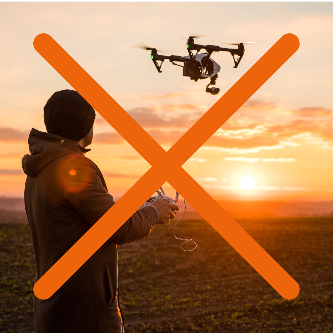 The use of drones is prohibited at Seaton Wetlands 🚫 They cause a great deal of distress to wildlife.  We had a drone over this morning, the oystercatchers noticed it first and spent a great deal of energy seeing this 'predator' off site away from their vulnerable chicks.