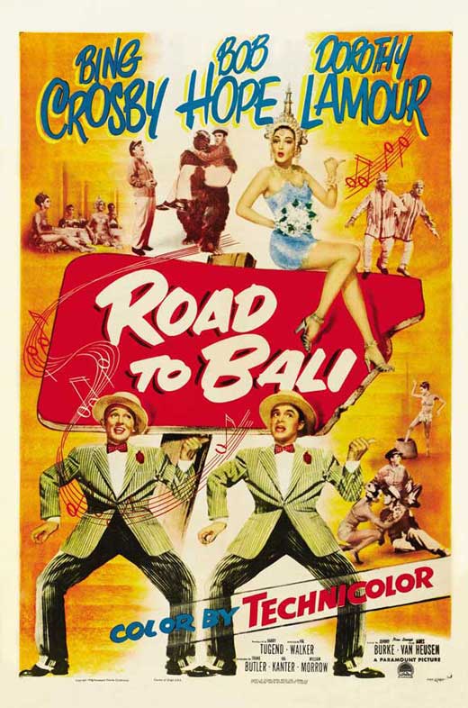 TCMComingUp's tweet photo. #ComingUpOnTCM
ROAD TO BALI (1952) #BingCrosby #BobHope #DorothyLamour
Dir.: #HalWalker 12:00 Midnight PT
Two song-and-dance men on the run dive for treasure while competing for a beautiful princess.
1h 30m | Musical | TV-G
#TCM #SaveTCM https://t.co/FNSxvAgalR
