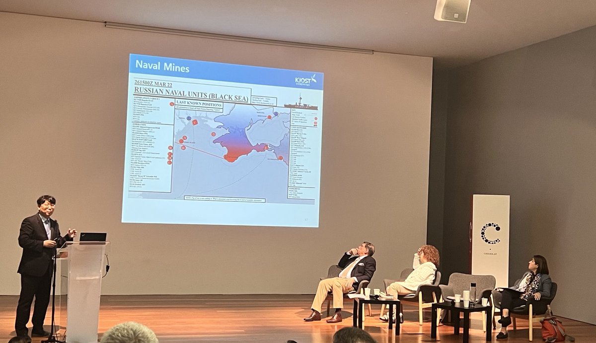 law_rich's tweet image. Good to learn about some of the maritime security issues arising from the Russian invasion of Ukraine, including dispute settlement, closure of straits, conflict zones and impact on commercial shipping. From Dr Wonhee Kim #KIOST