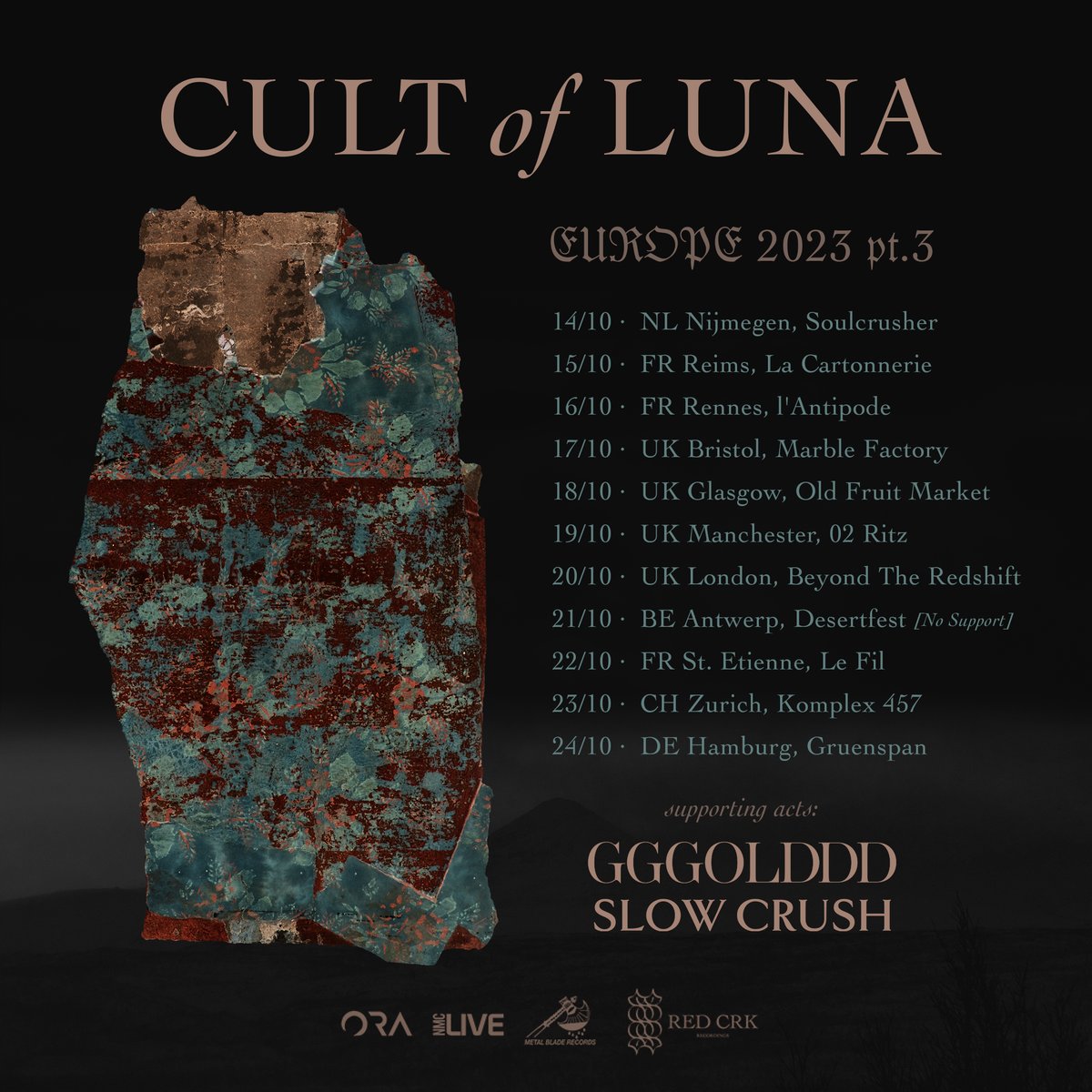 🌕 @GGGOLDDDband and @slowcrushband will join @Cultofluna_off on their UK and Europe in October 🌕 🎟 cultofluna.com/tour/