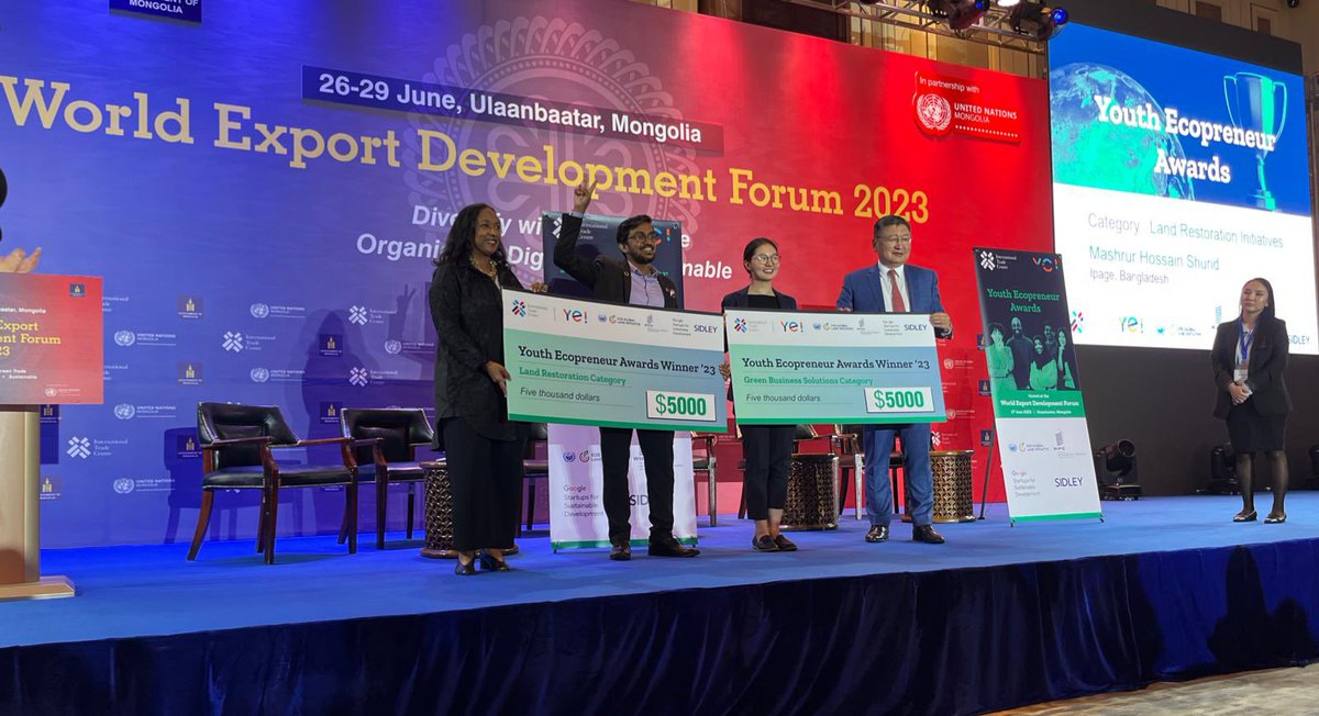 raimund_moser's tweet photo. Congratulations to #Airee and #iPage and all our #youth #ecopreneurs. In the words of @CokeHamilton the future is in safe hands!
#WEDF @ITCnews @ITC_Youth @GoogleStartups @SidleyLaw @WIPO @unmongolia https://t.co/H08dq3P4ux