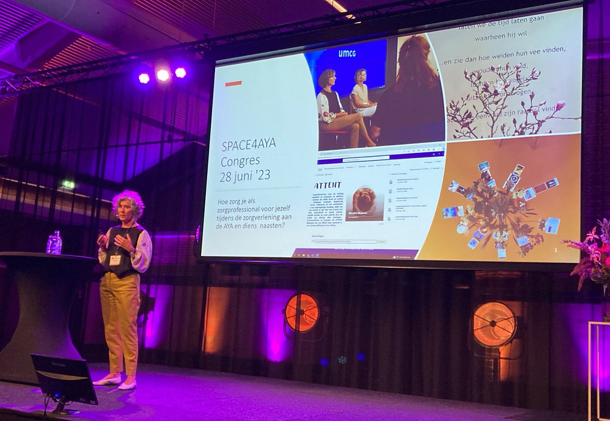 <a href="/AYAEveliene/">Eveliene Manten</a> <a href="/Winette_vdGraaf/">WinetteVanDerGraaf</a> <a href="/SophiaSleeman/">Sophia Sleeman</a> <a href="/kankernl/">kanker.nl</a> <a href="/noordwestzh/">Noordwest Ziekenhuisgroep</a> <a href="/BurgersVivian/">Vivian Burgers</a> <a href="/OlgaHusson/">Olga Husson</a> @Janssen_Silvie <a href="/hetAVL/">Antoni van Leeuwenhoek</a> <a href="/ErasmusMC/">Erasmus MC</a> Greta Antuma (<a href="/umcg/">UMCG</a>) herinnert ons eraan dat zorgverleners ook goed voor zichzelf moet blijven zorgen als zij #AYAzorg verlenen. Bijv. door STOP-momenten te pakken: Stop, Take a breath, Observe en Proceed. #SPACE4AYA #JongKanker