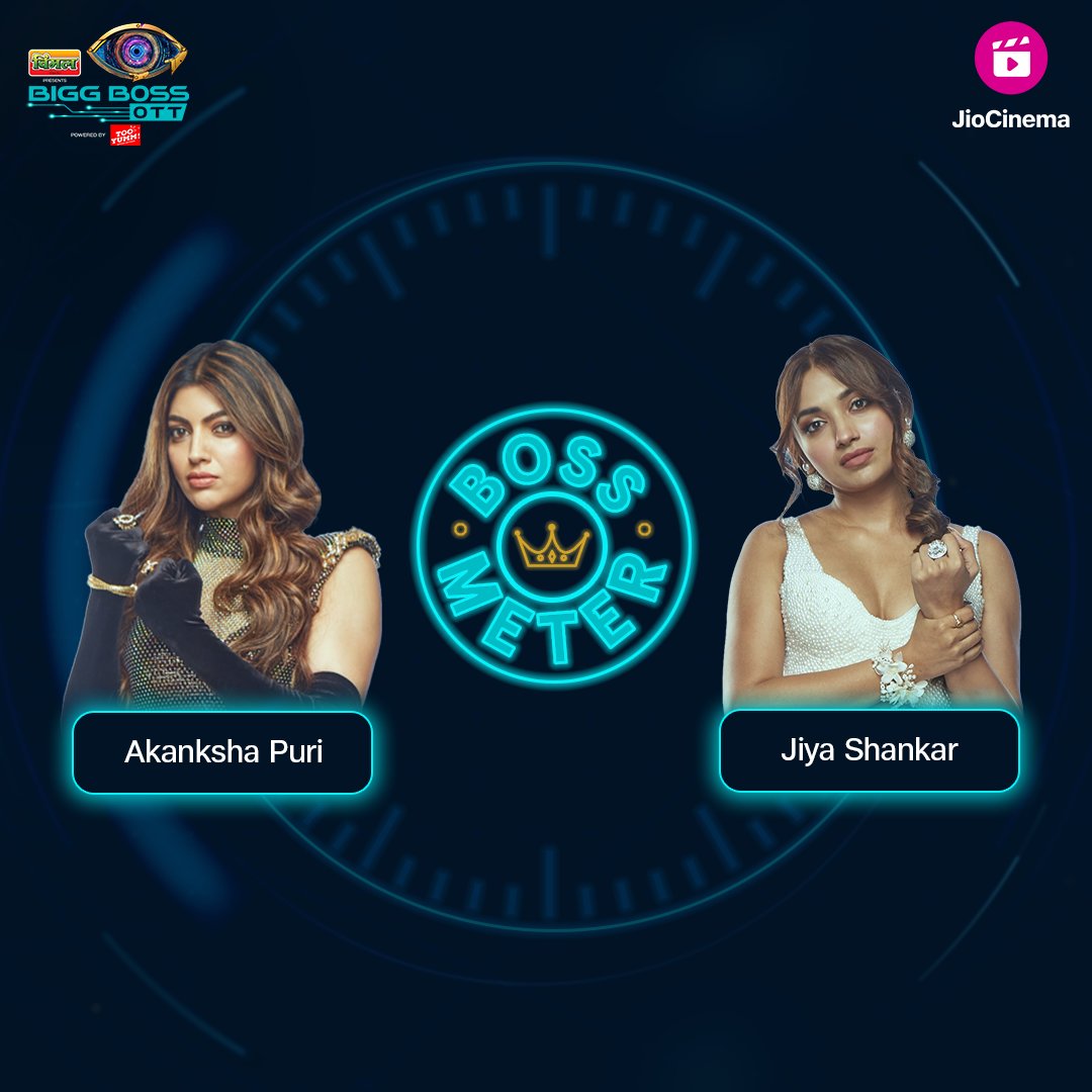 Who will be the boss girl this week? 

Vote for your favourite contestant by using their hashtag in the comments 👇🏻

#AkankshaIsTheBoss
#JiyaIsTheBoss

#BossMeter #AsliBoss #BiggBossOTT2 #BBOTT2onJioCinema #BBOTT2
#AkankshaPuri #JiyaShankar @beingsalmankhan