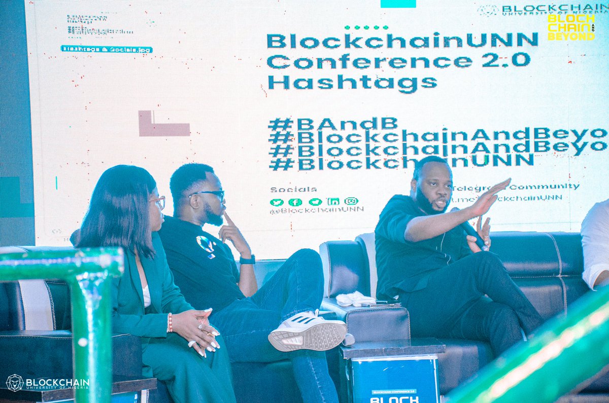 BlockchainUNN's tweet photo. Our esteemed speakers at the Blockchain and Beyond Conference captivated the audience during the engaging panel discussion, sharing their inspiring stories and answering insightful questions. An enriching experience for all! ๐ #BlockchainAndBeyond #BAndB #BlockchainUNN https://t.co/iUM3pfNk8s