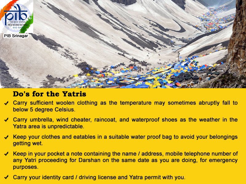 As #ShriAmarnathJiYatra2023 is going to commence in coming days , few important things to be kept in mind while embarking on the pilgrimage. @airnewsalerts