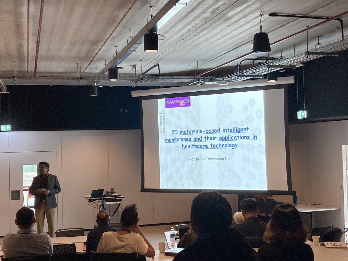 Nice to finally be able to attend a talk by Prof Rahul Nair <a href="/UoMGraphene/">The University of Manchester Graphene</a> <a href="/UoMChemEng/">UoM Chemical Engineering</a> , presenting work on Graphene membranes for healthcare applications <a href="/RRNairLab1/">R R Nair Lab</a> <a href="/GrapheneConf/">Graphene Conference</a>
