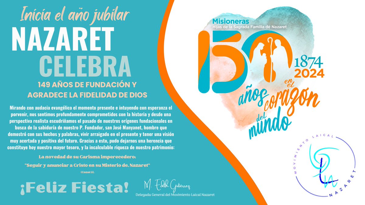 En el presente de nuestra Congregación vive y vibra todo su pasado, lo que es en sí misma la Congregación, lo dice nuestra historia. <a href="/MHSFNazaret/">Misioneras Nazaret</a> #150años #Enelcorazondelmundo