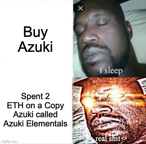 Well, at least we get to see a lot of original meme contents #Azuki #meme  $meme $ETH $BTC #NFTs