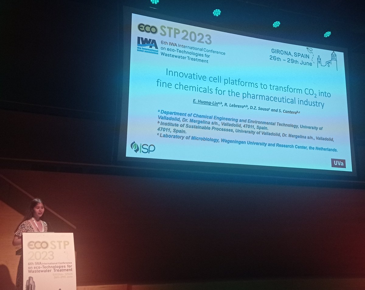 Sara Cantera (@scantera1) on Twitter photo Very proud of our PhD student Elisa Huang <a href="/ElisaHL_99/">Elisa Huang Lin</a> who just presented our new research line based on the biotransformation of CO2 into pharmaceuticals with yet unexplored extremophiles. #ecostp23 Very proud of our PhD student Elisa Huang <a href="/ElisaHL_99/">Elisa Huang Lin</a> who just presented our new research line based on the biotransformation of CO2 into pharmaceuticals with yet unexplored extremophiles. #ecostp23