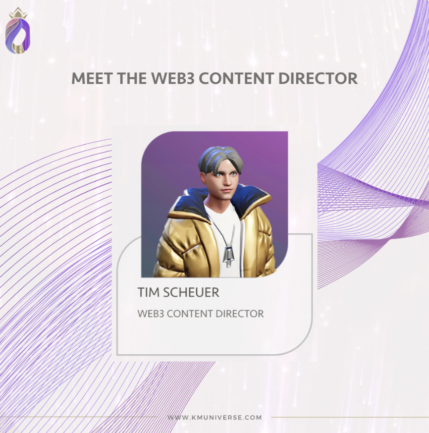 thekmuniverse's tweet photo. Meet Tim Scheuer, the visionary web3 content director! 🌟

Witness how he redefines digital beauty in the most sensational virtual pageant! Boundaries? What boundaries?🌐

#KMUniverse #VirtualPageant #Metaverse #web3 #CuttingEdge #InnovativeVision #DigitalBeautyRevolution https://t.co/cUaBvSIBy9
