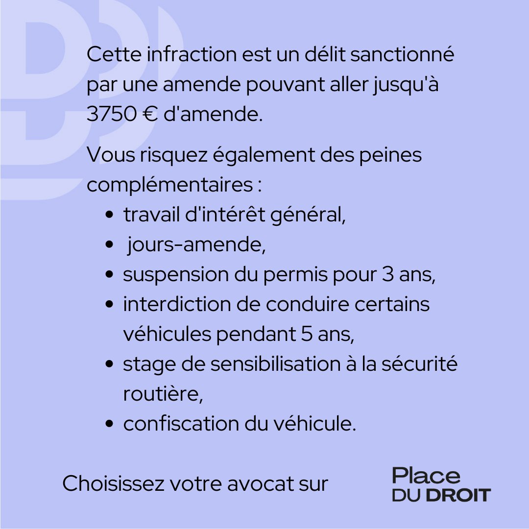 ❓Qu'est ce que je risque si je roule sans assurance ?

Article L.324-2 du Code de la route

#droit #droitdelaroute #droitroutier #assurance