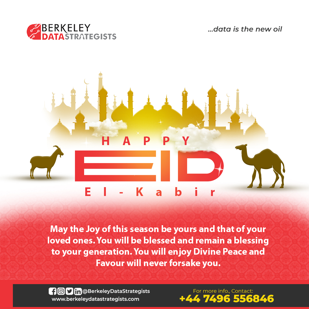 Happy Eid El-Kabir celebration to all our Muslim faithful. May the joy and peace of this season be yours forever! 

#DataManagement #DataGovernance #DataQuality #DataPrivacy #DataSecurity #DataAnalytics #DataIntegration #EidAlAdha @LNCtoday