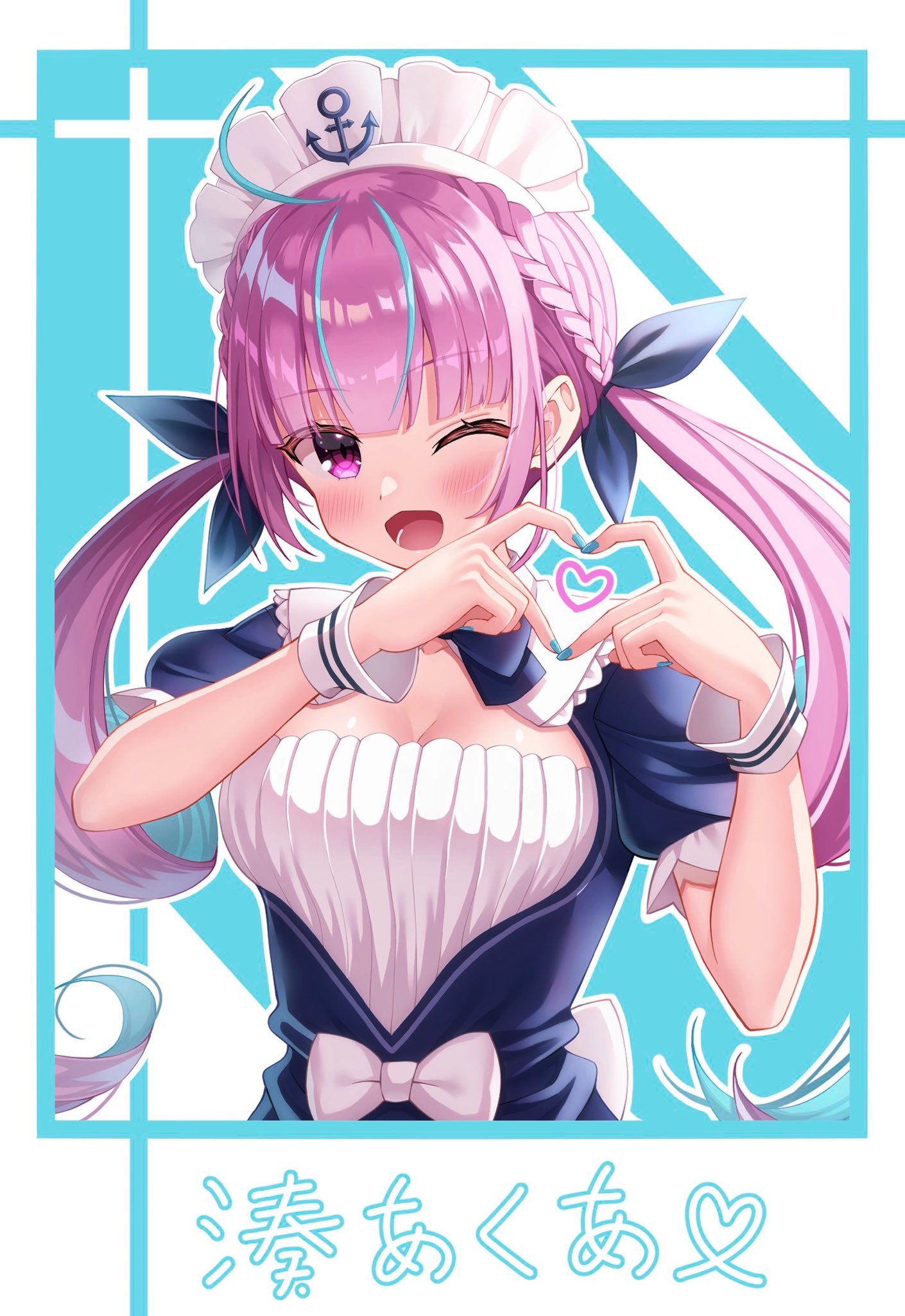 湊あくあ チェキ風カード まかろん大帝 がおう ホロライブ がおう 湊