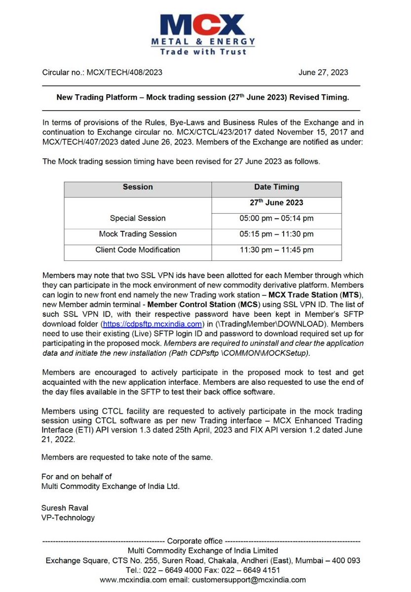 Suknya_Singh_'s tweet image. This will lead to a lot of problems, it is really not the right decision.
#MCXMockery #MockTrading #SystemChallenges