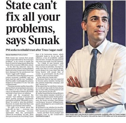 Sunak saying the state can't fix all your problems when they set the level of benefits and pensions, the minimum wage, NHS and rights at work, access to housing and legal representation, they literally can #PMQs