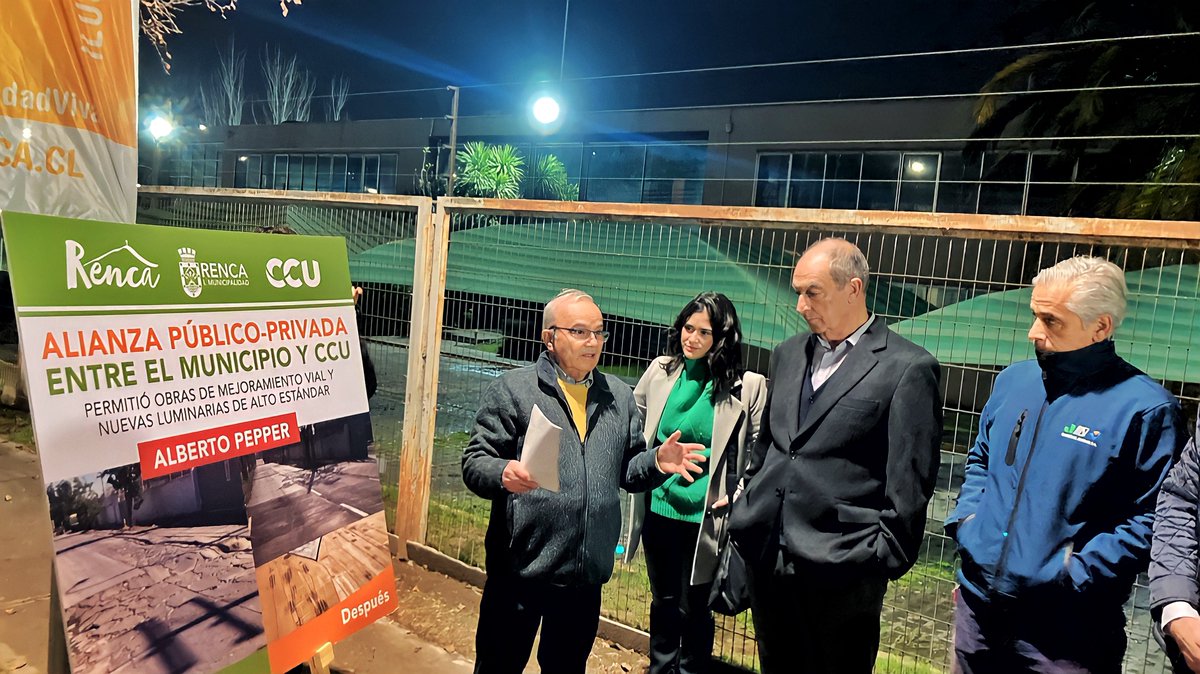 ¡Buena noticia! Inauguración de importantes mejoras calle Alberto Pepper, nva calzada y luminarias, gracias al tremendo trabajo de vecin@s y dirigentes! Estas obras también son fruto del compromiso de <a href="/ccu_cl/">CCU</a> por #Renca  y q junto a <a href="/prodalam/">prodalam</a> y <a href="/EmpresasJordan/">Empresas Jordan S.A.</a>, las financieron.