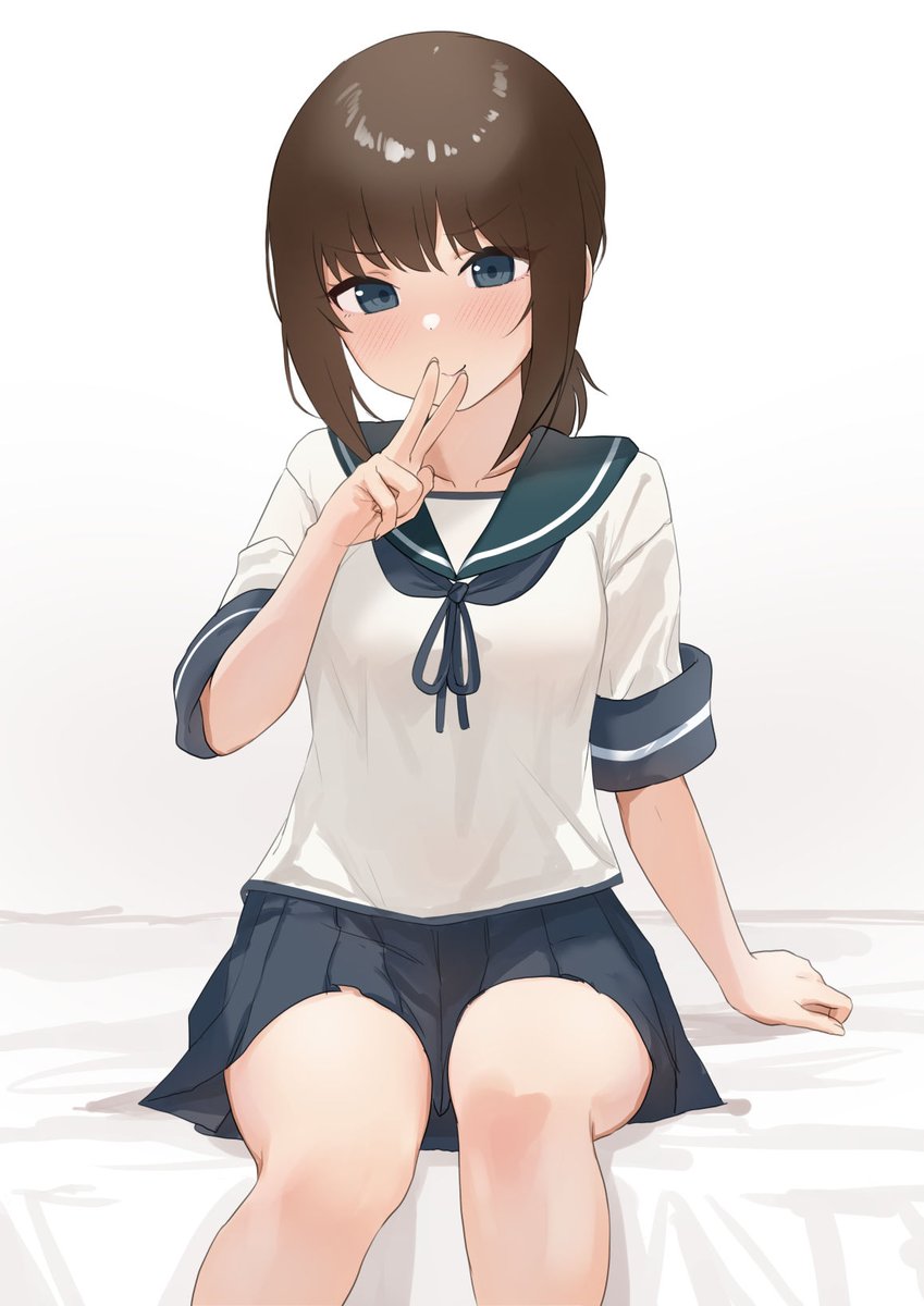 fubuki (kancolle) 1girl solo skirt serafuku sailor collar school uniform pleated skirt  illustration images