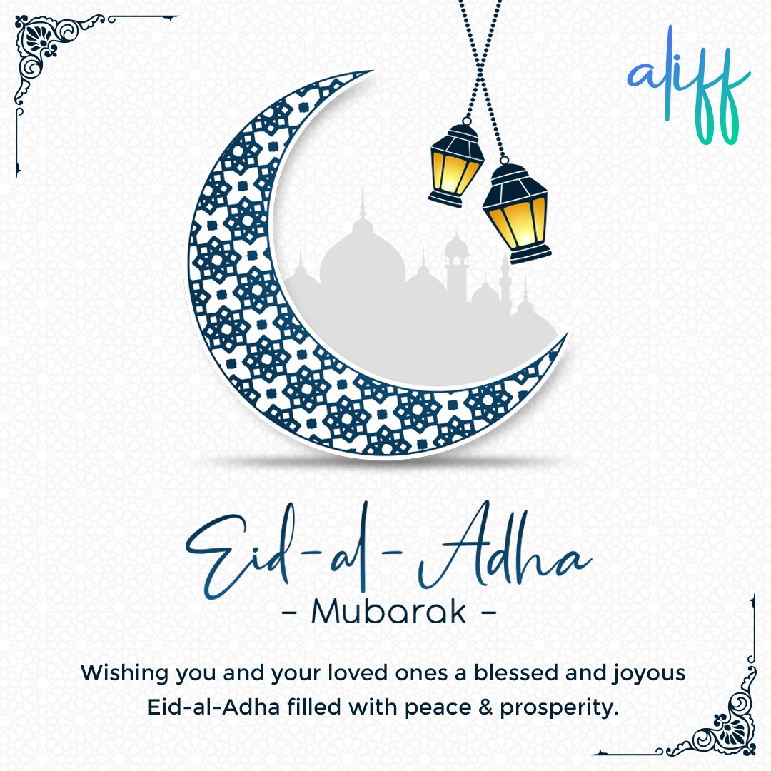 aliffoverseas's tweet photo. Wishing you a joyous and blessed Eid-al-Adha from the Aliff family! 🌙✨ Celebrate this special occasion with your loved ones and cherish the moments of togetherness. Eid Mubarak! 🕌❤️ #EidAlAdha #AliffFamily #Celebration https://t.co/Ojs0dcMfhQ