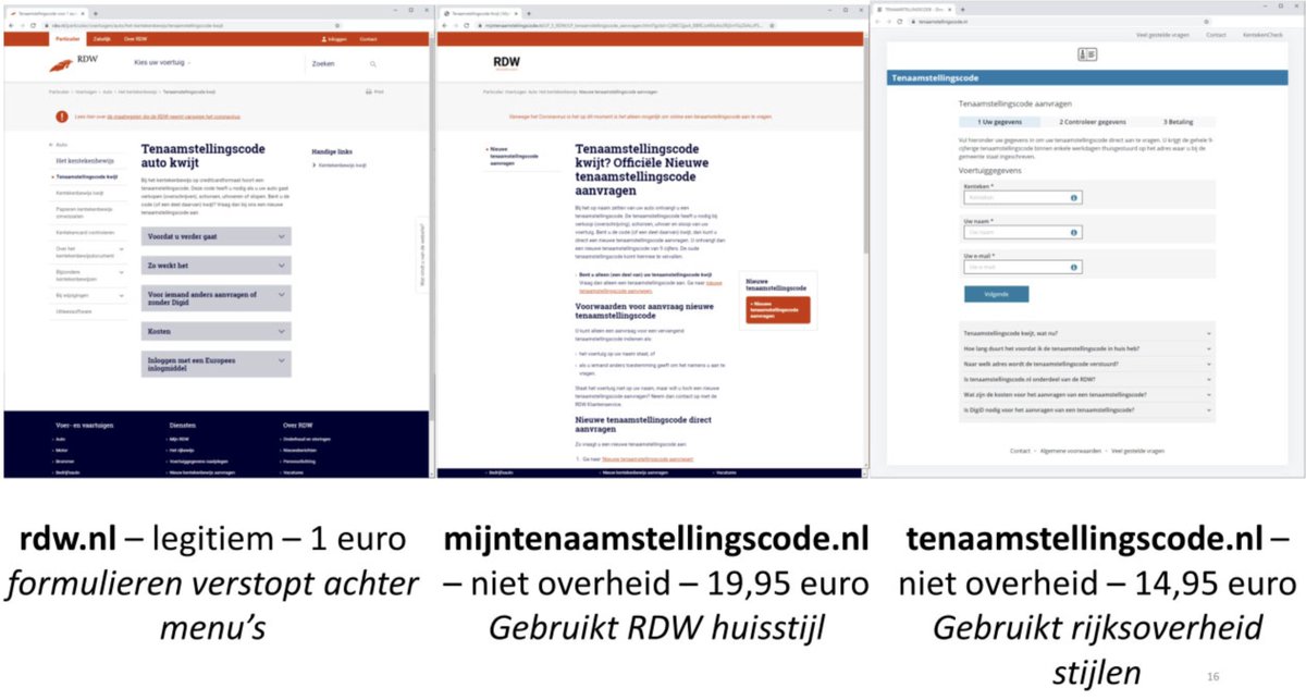 HawreRahimi's tweet photo. Zie jij het verschil? Waar je bij de officiële websites van de Overheid een euro voor een bepaalde dienst betaalt, biedt een site die niet van de Overheid is dezelfde diensten aan voor bijna 20 euro. Veel Nederlanders hebben dit niet door. Ik wil graag dat de sites van de Overheid herkenbaarder worden, door bijvoorbeeld een duidelijke extensie te hebben aan het einde van de URL, zoals bijvoorbeeld www.overheid.NLD. Ik heb de staatssecretaris gevraagd deze en andere mogelijkheden te onderzoeken om websites van de Overheid herkenbaarder te maken, want onnodig betalen voor overheidsdiensten hoort niet.

#DigitaleOverheid
#DigitaleZaken
@VVD