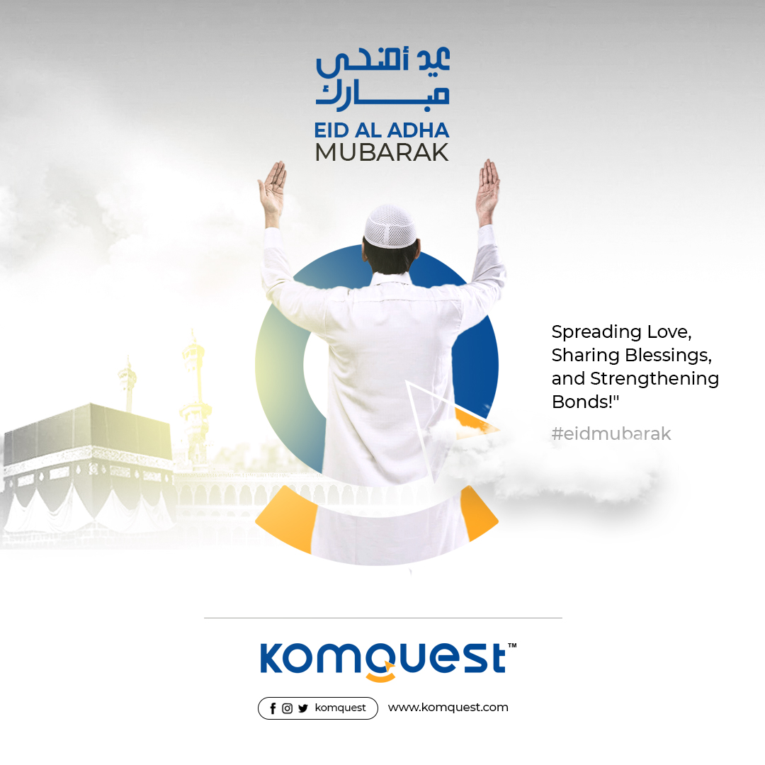 Spreading love 💛 Sharing blessings 🤲 and Strengthening bonds! Wishing you a blessed Eid Ul Adha. 🌙

#festival #prayers #blessings #website #business #brand #komquest #webdesign #webdevelopment #graphicdesign #logodesign  #digitalmarketing #design #bulksms