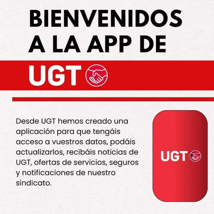 ugtficamalaga's tweet photo. 📲👥 #APP de UGT. Descárgatela‼️
Accede a tus datos como afiliada y afiliado, a noticias y ventajas en la web #SerdUGT de ofertas de viajes, compras, deporte, ocio, motor, salud, seguros hoteles...➕
@UGT_Andalucia
@ugtmalaga
@fica_andalucia
@UGT_FICA https://t.co/8BQmYAjJif