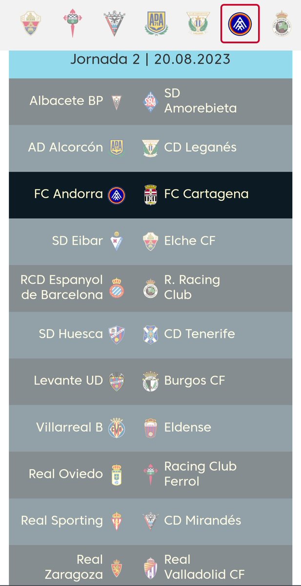 2. Hafta Rakibimiz Cartagena oldu.
Her ne kadar oyun anlamında bizden eksik olsalarda futbol bu belli olmaz.
🏟️ Estadio Nacional -📍 Andorra Del Vella