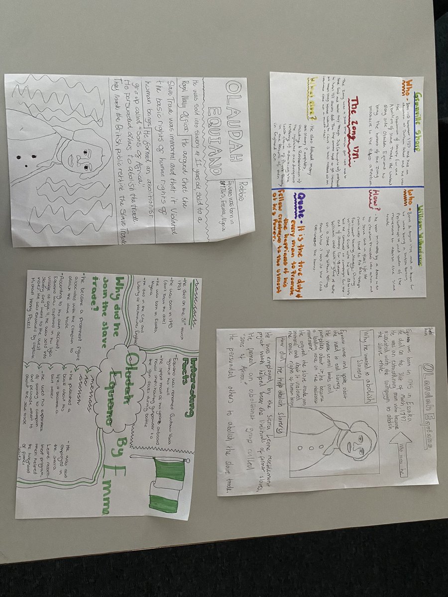 Amazing National 5 posters whilst researching the Abolitionists. Fantastic work, effort & creativity everyone!  ✏️ #RRS #Article28 #Article29 @braeshistory