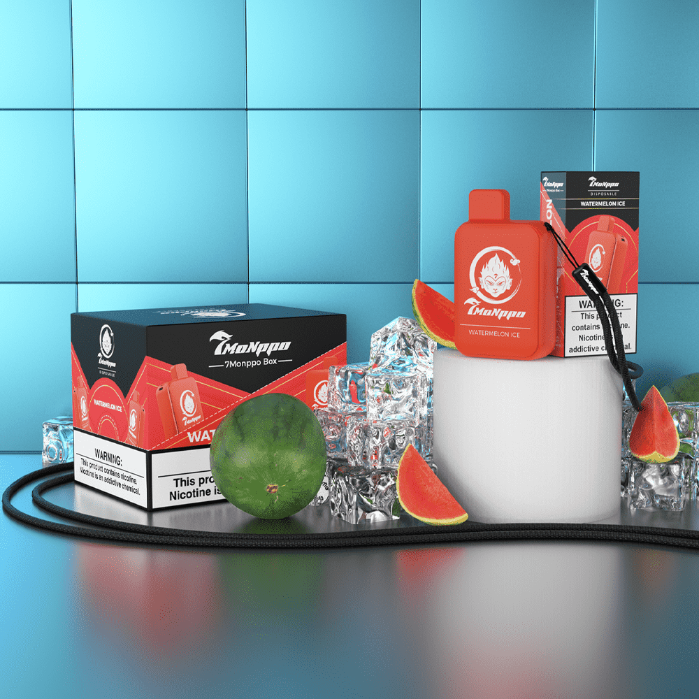 7Monppo's tweet photo. The collision of vaping and watermelon - unique taste🍉
🧊@7monppo_official
⚠️Warning: This product contains nicotine. Nicotine is an addictive chemical. This product is for adults only 🔞
#7Monppo #7vape #collabration #7Monppobar #8oopuffs #disposablevape https://t.co/YVRjvnIdWj