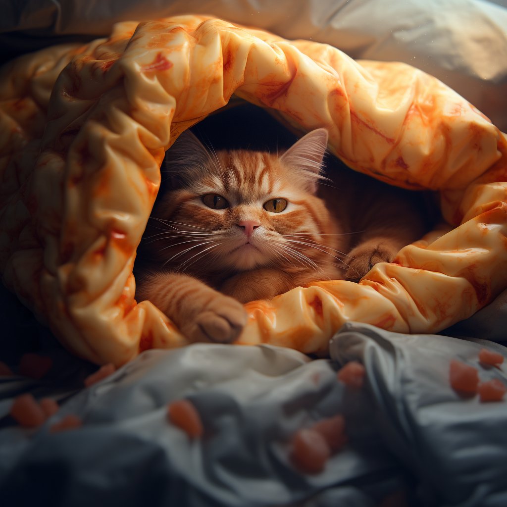 pizzacatnocap's tweet image. GM, world! While you&apos;re busy hustling, #PizzaCat has declared it a &quot;stay-in-bed and savor the pizza&quot; kind of day. Embrace the laziness and let the aroma of cheesy dreams guide you through the morning haze. 🌙🧀 #GoodMorning #PizzaVibes #AIArtworks #midjourneyV52