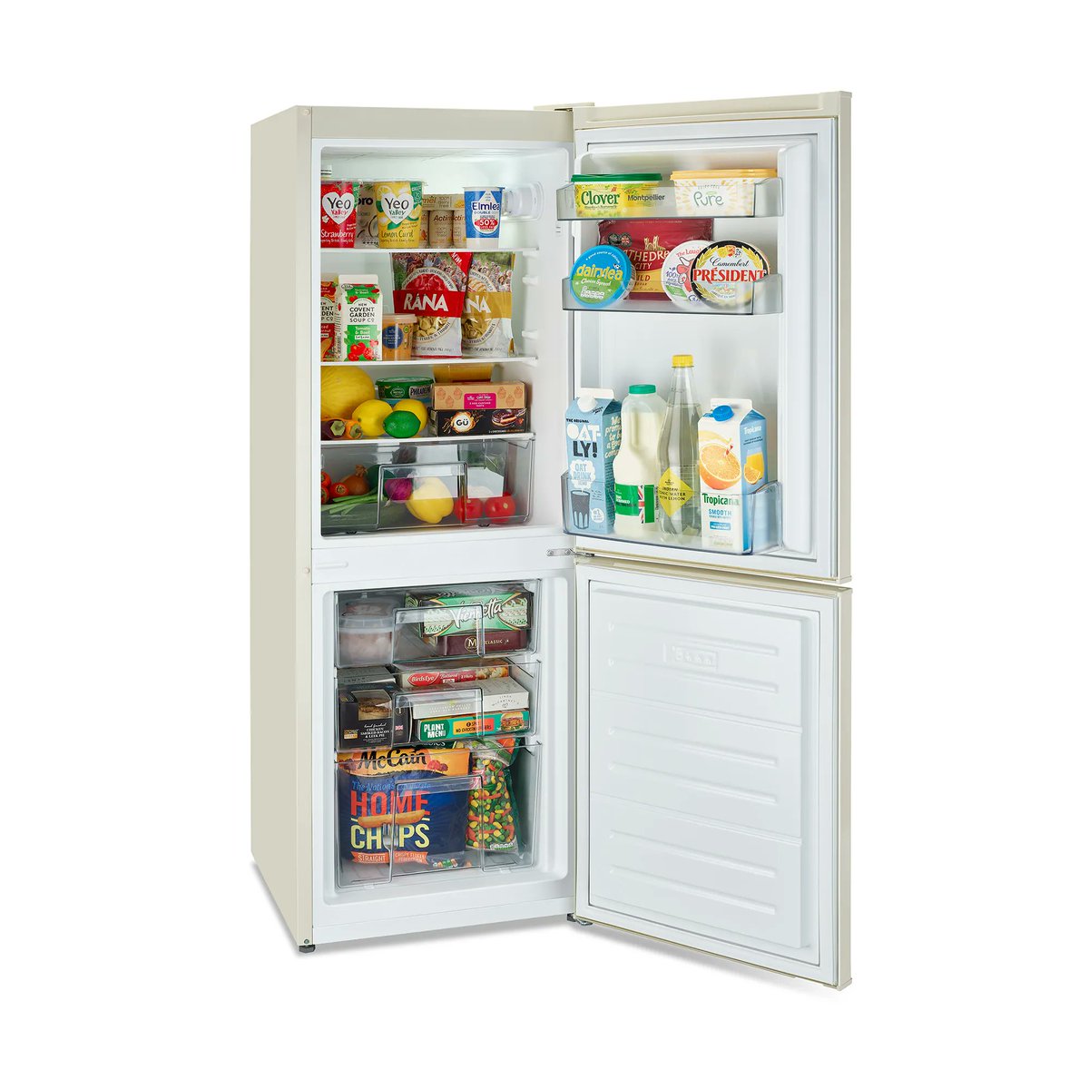A classic retro fridge freezer in cream, with a niche height of 145cm, perfect for smaller homes and spaces. 
#Fridge 
#Freezer 
#Summer 

Available at <a href="/ElecDiscount/">ElectricalDiscountUK</a>  - buff.ly/3XkdEQN