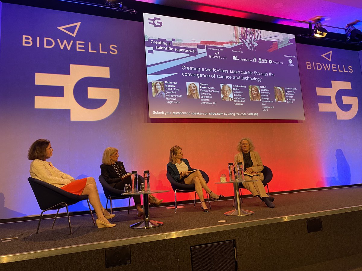 _JonnyLowe's tweet photo. Great to hear from today’s panel at @EGPropertyNews @Bidwells Science Superpower event exploring what makes a cluster - people being at the heart to foster natural collaboration, creating benefits for growth. https://t.co/DDfCHOB86x