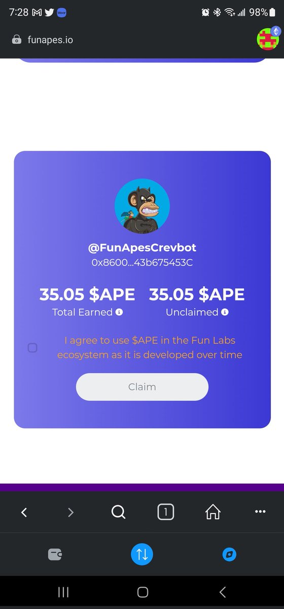 @OutThereArtNFT Let's Go.  Stacking up those $APE  coins.  #FunApesNFT #kidorules #kidogang  @FunApes_NFT