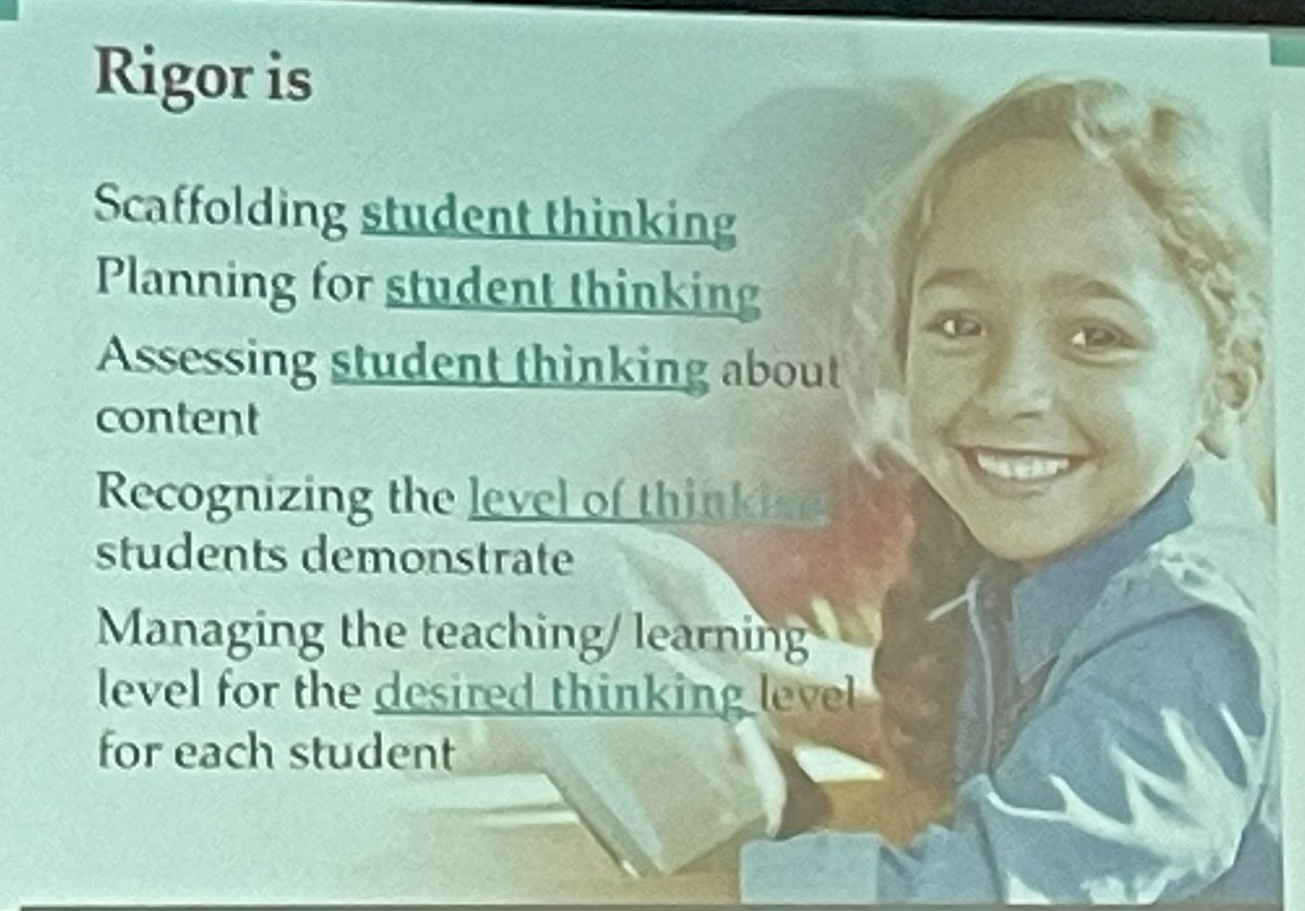 Rigor is not about difficulty, it’s about THINKING! Powerful and practical session this morning with <a href="/drstas51/">Stascia R Hardy</a> ‼️.