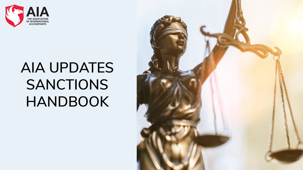 New changes have been introduced to AIA’s Sanctions Handbook.

See how they affect you 👇
aiaworldwide.com/news/news/aia-… 

#AIA1928 #accountants #accounting #compliance #sanctions #sanctionscompliance