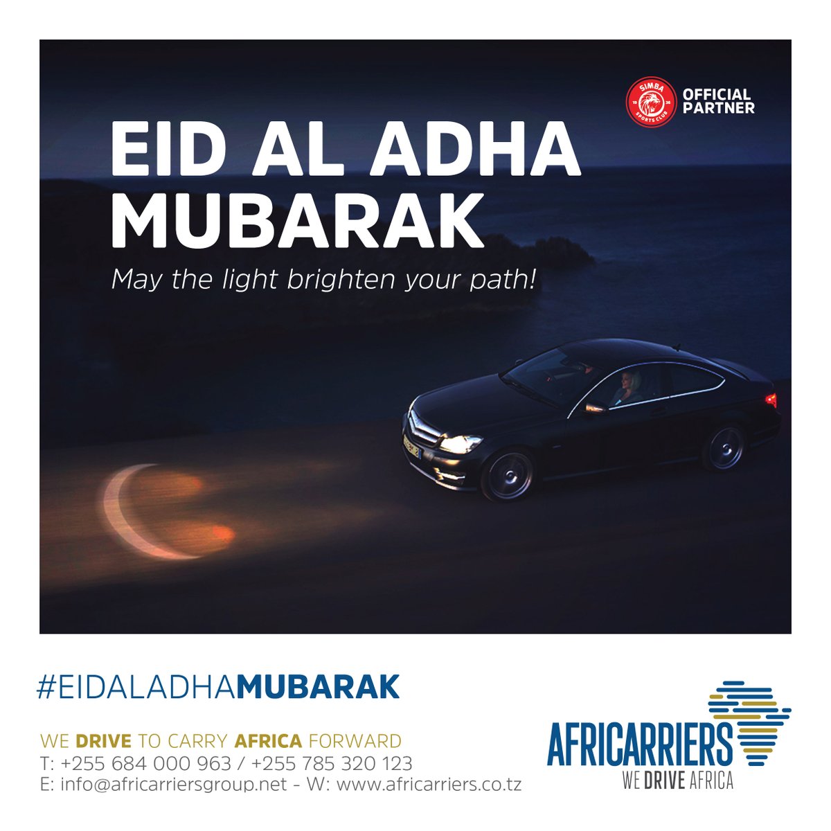 Sending our greetings and wishing you a very Happy Eid al-Adha.  

#simbasc #AfricarriersLimited #Tanzania #MyCompanion #Wedrivetocarryafricaforward #Africa #Quality #Reliability #FuelEfficiency #Affordability