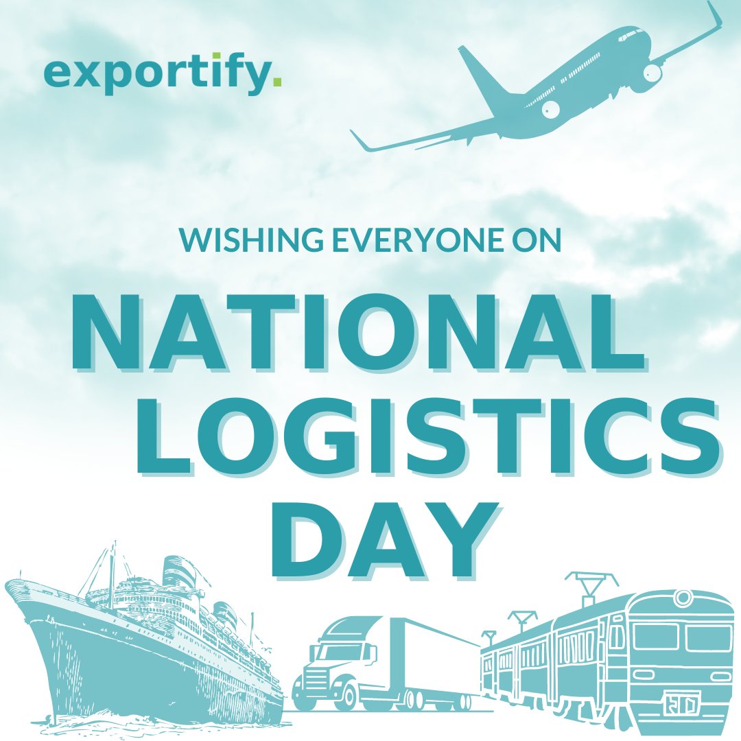 xportify's tweet image. Happy National Logistics Day! 🚚✈️🚢
Join us in celebrating the backbone of global trade and transportation.

#exportify #exportifyyourbusiness #NationalLogisticsDay #GlobalTrade #ShippingSolutions  #GlobalTrade  #FreightForwarding #Sensex #CurveIntoTheNext