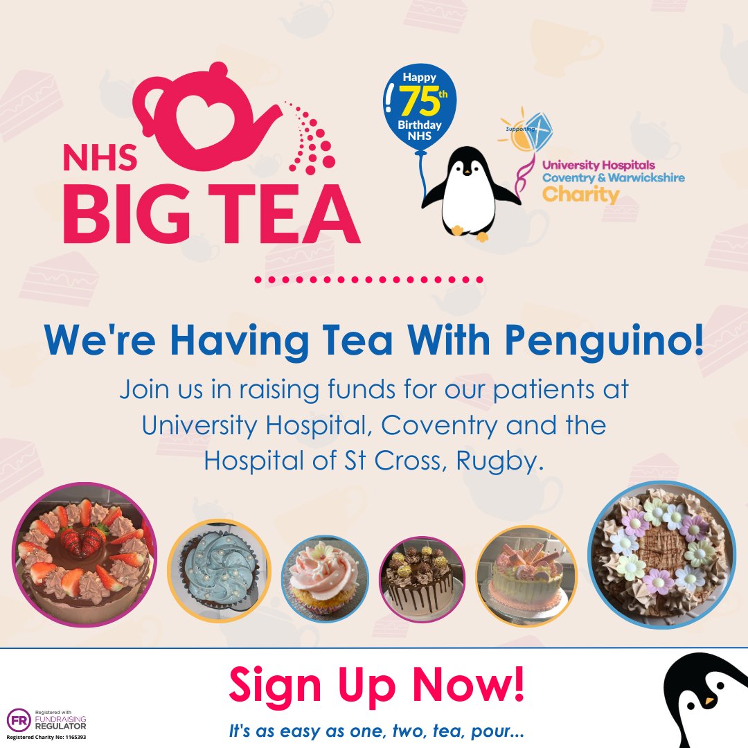 The countdown is on! In just one week, we will be coming together for an outpouring of love for our NHS to celebrate its 75th birthday 🎂🎉 Sign up to host your own tea party and help us raise funds with a brew this July ☕ For more information, visit uhcwcharity.org/nhs-big-tea-20…