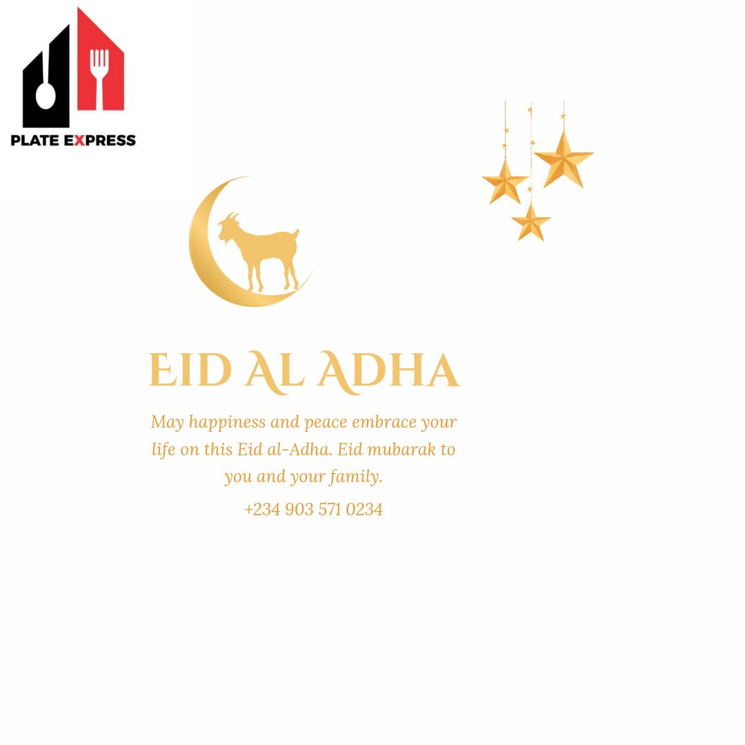 PlateExpress's tweet photo. May happiness and peace embrace your life on this day. Happy Eid Mubarak to your and your family. Plate Express
#EidAlAdha #EidMubarak #PlateExpress #Foodies #Abeokuta #Oguntwitta #Abeokutatwittercommunity https://t.co/p5wT51SQrn