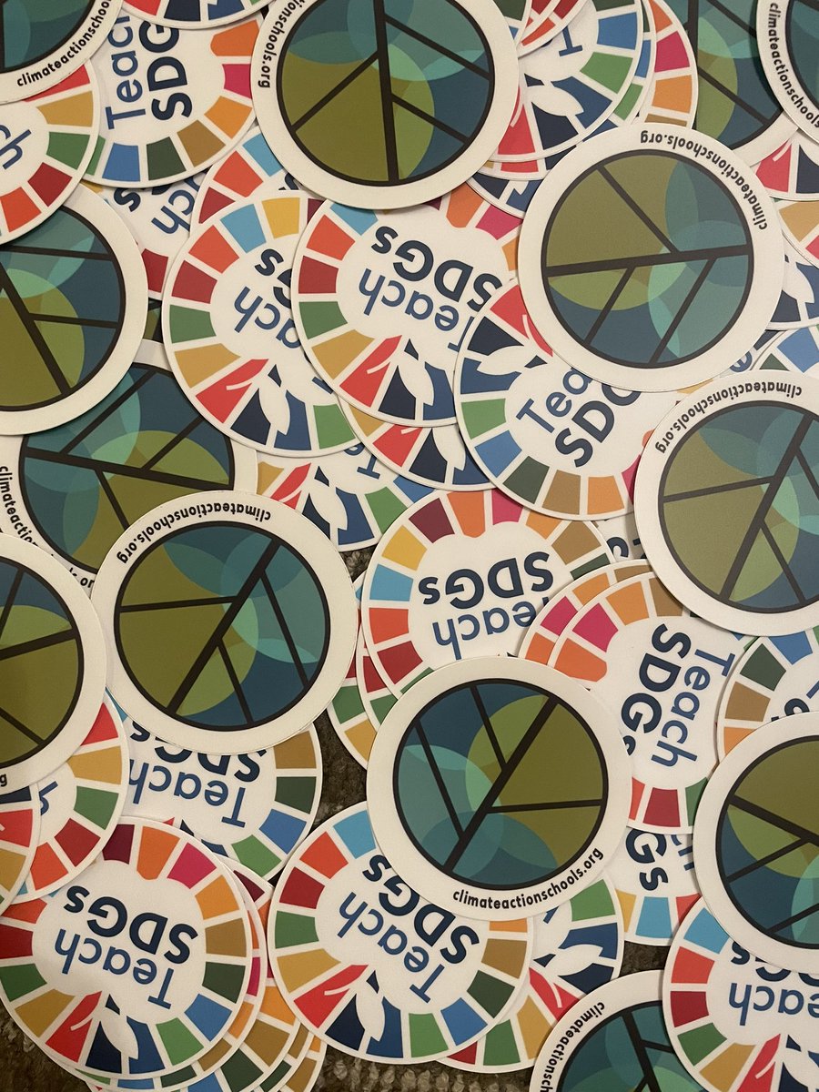 Join us for our #TeachSDGs Meetup to get your stickers! 

🌎 Global Collaboration playground 
🌍 9am ET, #ISTELive and on Twitter 
🌏 Make a #ClimateActionEdu button

#SDG4 #SDG13 #ISTEambassador #TeachBoldly <a href="/TakeActionEdu/">Take Action Global</a> <a href="/ISTEofficial/">ISTE</a>