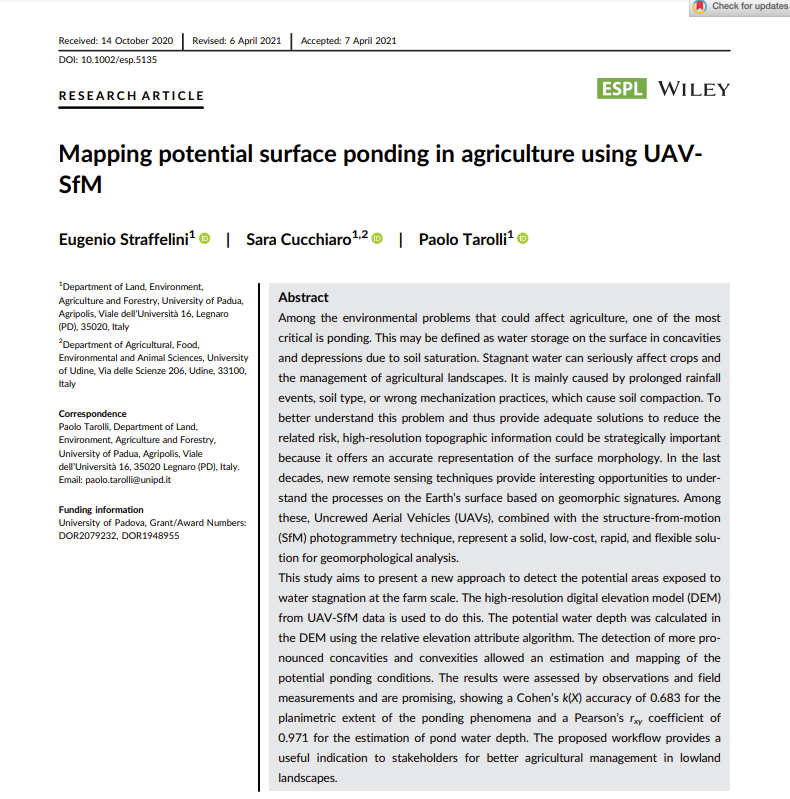 EarthSurfS's tweet photo. Excess #water on the #surface can lead to plant death and create numerous problems in terms of #farm #management.

⚠️ Take a look > #paper⚠️
📜 Mapping potential surface #ponding in #agriculture using UAV-SfM

🌐https://t.co/ceIX3pXDCd https://t.co/1R2itngwr6