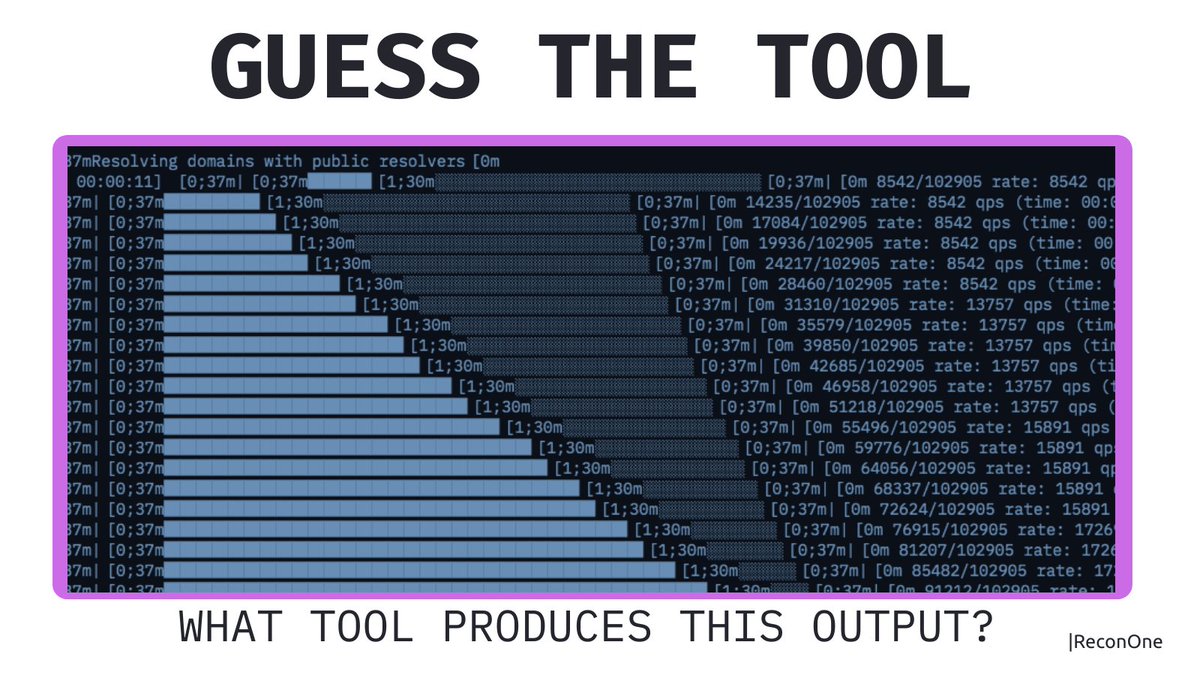 ReconOne_bk's tweet image. Ok! this time the challenge #guessthetool is a little bit harder! 😎

Can you identify the tool that generated this output? 👇👇

#bugbounty #bugbountytools #cybersecurity #skills
