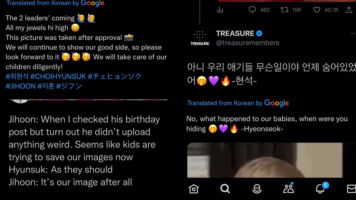 bleszmeachuu's tweet photo. a reminder that they love to refer the members as “our kids” or “the kids” everytime they are talking about them. its soo wholesome and cute!!🤍 #지훈 #최현석 https://t.co/ttScJwd4oD