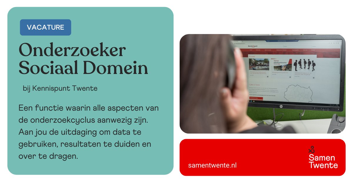 SamenTwente (@samentwente) on Twitter photo Voor Kennispunt Twente <a href="/KennisTwente/">Kennispunt Twente</a> zoeken wij een gedreven senior onderzoeker met passie voor, en ruime ervaring in het sociaal domein.
➡️Check de #vacature #onderzoekerSociaalDomein
tinyurl.com/mr27uk73
....en reageer! Voor Kennispunt Twente <a href="/KennisTwente/">Kennispunt Twente</a> zoeken wij een gedreven senior onderzoeker met passie voor, en ruime ervaring in het sociaal domein.
➡️Check de #vacature #onderzoekerSociaalDomein
tinyurl.com/mr27uk73
....en reageer!