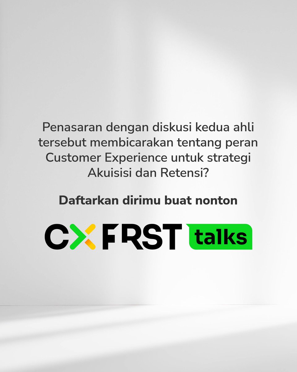 SIAP-SIAP DAN CATAT TANGGALNYA, 7 HARI MENUJU #CXFIRSTTalks 🔥

Mau tau perdapat para ahli tentang pentinganya customer experience dalam men-support retensi dan akuisisi?

Yuk cek info Mimin di atas 🤓😉

#TokopediaCare #Workshop #Tokopedia