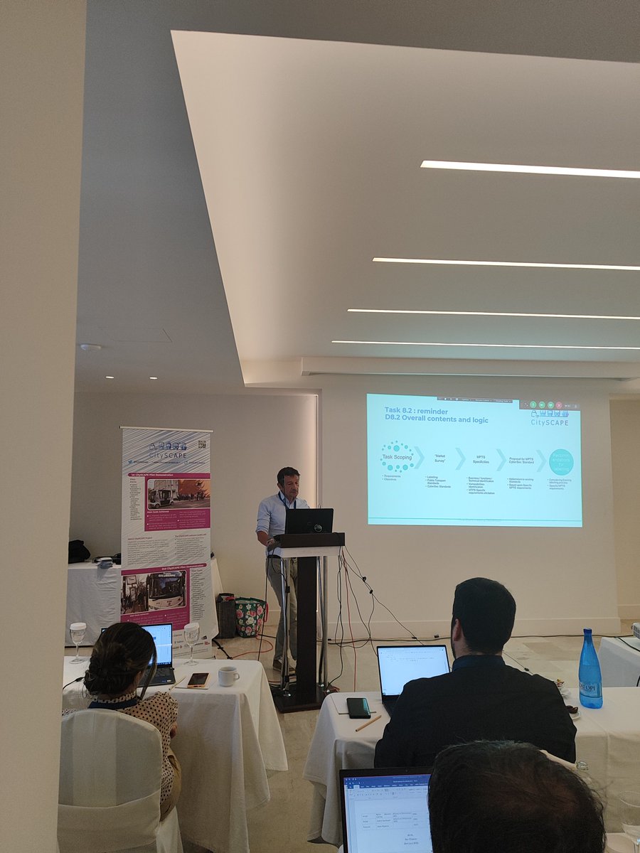 MariaTsirigoti1's tweet image. A #cybersecurity labelling session led by #ThierryHenault from #CSGroup
#H2020 #transport